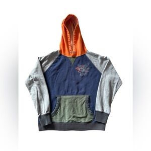 American Eagle Vintage Colorblock Hoodie Men’s Medium Pullover